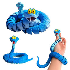 3D Printed Snake Model Articulated Simulation Toy Stress Relief Gift New