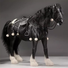 Mrz 1/6 Shire Horse Model Simulation Animal Steed Ornament Toys NEW Gifts