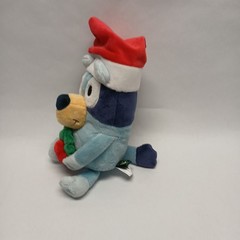 Animated Adventures Bluey & Friends Santa Hat Stuffed Plush Animal Toy Doll 12″