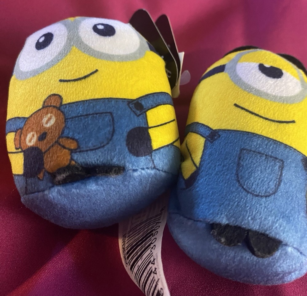 MINIONS THE RISE OF GRU Bob & Stuart Plush Mini Character 3″ LOT Of 2 NWT