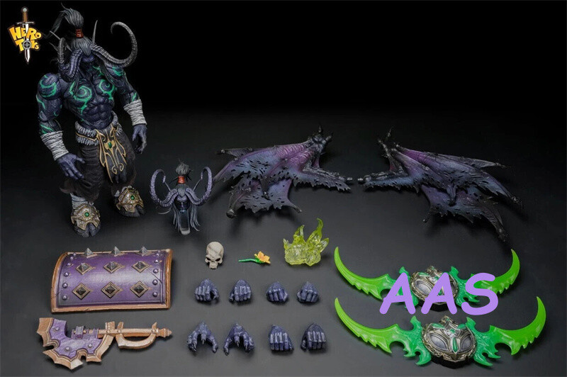 IN STOCK New Hero Toys World of War craft Demon Hunter Illidan Stormrage Figure