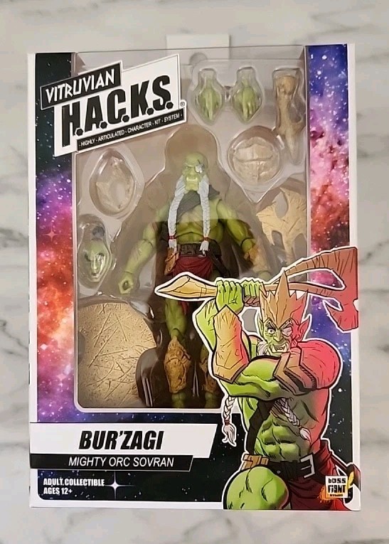 Boss Fight Studio Vitruvian H.A.C.K.S. Bur’Zagi, Mighty Orc Sov Action Figure
