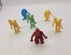 Vintage Terrible Monsters & Goblins Plastic Static Army Men Figure Lot Of 6