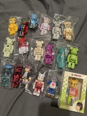 Lot Of 18 Bearbrick 100% Medicom Toy Anime Flags Letters Jelly Animals Be@rbrick