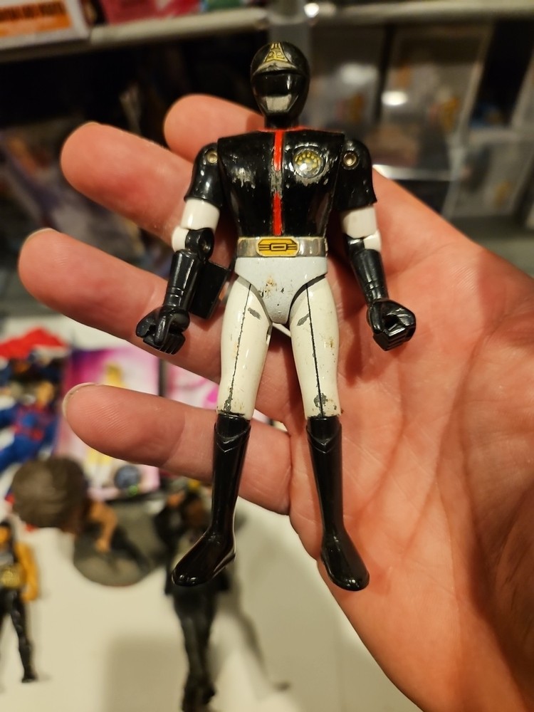 Popy Power Rangers Kagaku Sentai Dynaman Black Chogokin Action Figure Japan VTG