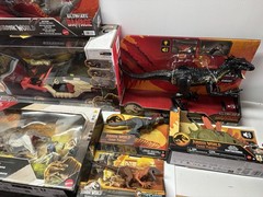 Jurassic World Lot 7 Indoraptor Spinosaurus Mutadon Kentrosaurus RC Jeep NEW