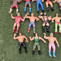 Lot Of 19- WWF TITAN SPORTS LJN COLLECTIBLE WRESTLERS 8 “ Plus RING