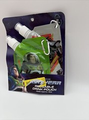 New 2 Pack Disney’s Pixar BUZZ LIGHTYEAR Reusable Drink Pouch 10oz Space Ranger