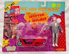 Pee-Wee Herman with Famous Scooter and Helmet Matchbox 1988 NEW in BOX!