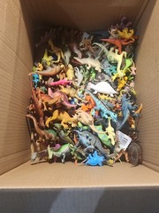 Lot Of 20 Random Mixed Size Plastic Or Resin Dinosaur Toys