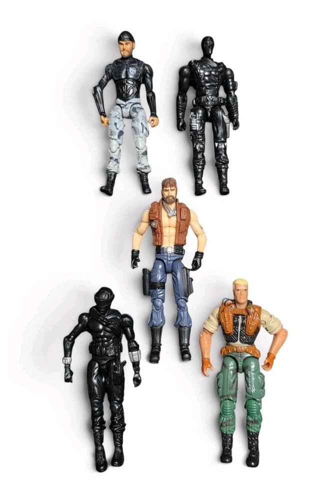 GI Joe Lot Monkey Wrench Snake Eyes Shipwreck Duke Cobra Trooper 5 Figures