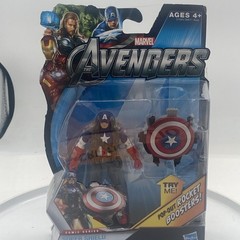 2 MARVEL AVENGERS MOVIE SERIES 3.75″ FIGURE NICK FURY and CAPTAIN AMERICA NEW