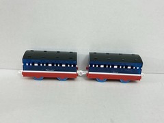 Tomy Thomas Plarail Clear Blue Coaches Annie and Clarabel