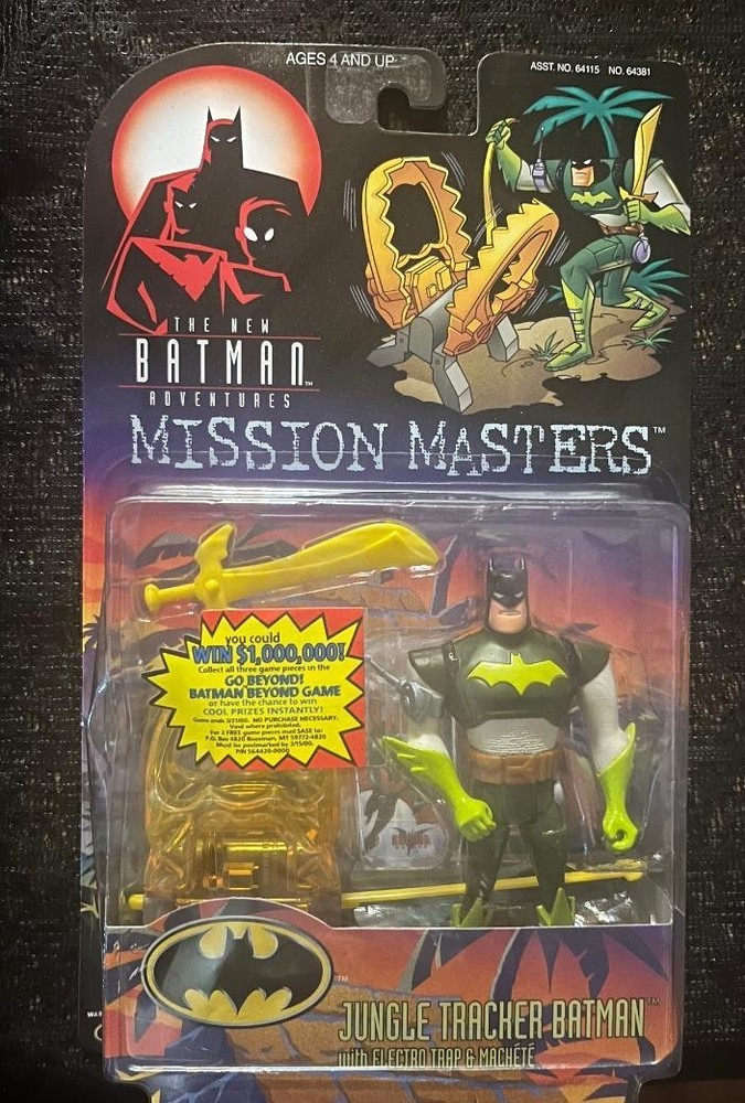 VINTAGE 1999 Mission Masters Jungle Tracker BATMAN w/Electro Trap & Machete
