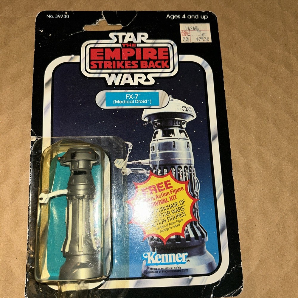 Vintage Star Wars FX-7 Medical Droid Figure 41A Card Back Kenner 1980 ESB