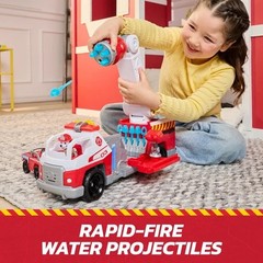 Paw Patrol Fire Rescue: Rapid Reload Fire Truck with Marshall Figure. New