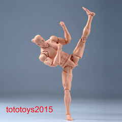 Romankey 1/12 Yellow Super Flexible Man Body 6”Joint Action Figure model Doll