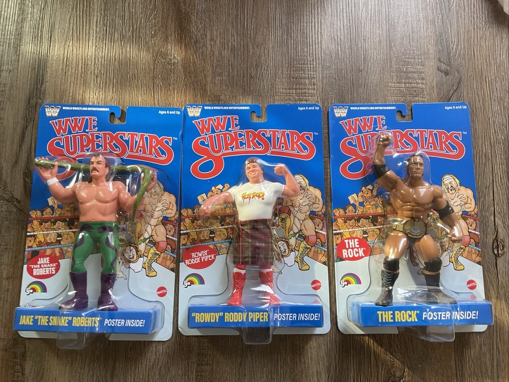 COMPLETE LJN WWE SUPERSTARS Series 3 Blue Card Roddy Piper Rock Jake the Snake