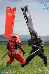 1/12 Scale Japanese Samurai Sengoku Soldier Red Version Armor 6″ Action Figure