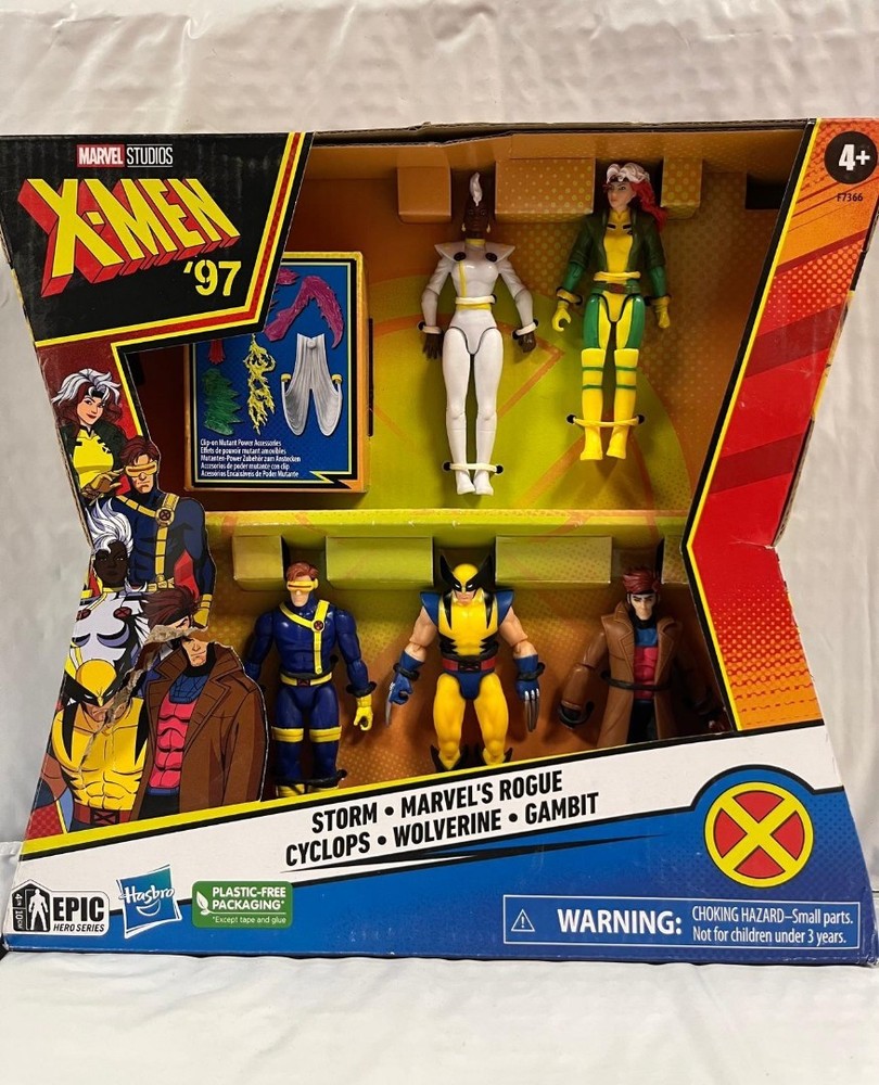 X-MEN 97 CYCLOPS WOLVERINE STORM ROGUE GAMBIT 5 FIGURE SET 3.75″ ACTION FIGURES