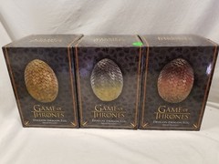 HBO Game of Thrones DRAGON EGG LIFE SIZE 1 Set REPLICA STATUE STARK King TV Show