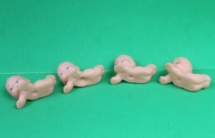 Lot 15 Kewpie Baby Dolls 1.75″ 3″ Rubber Toy Mini Dolls Figures Play Collectors