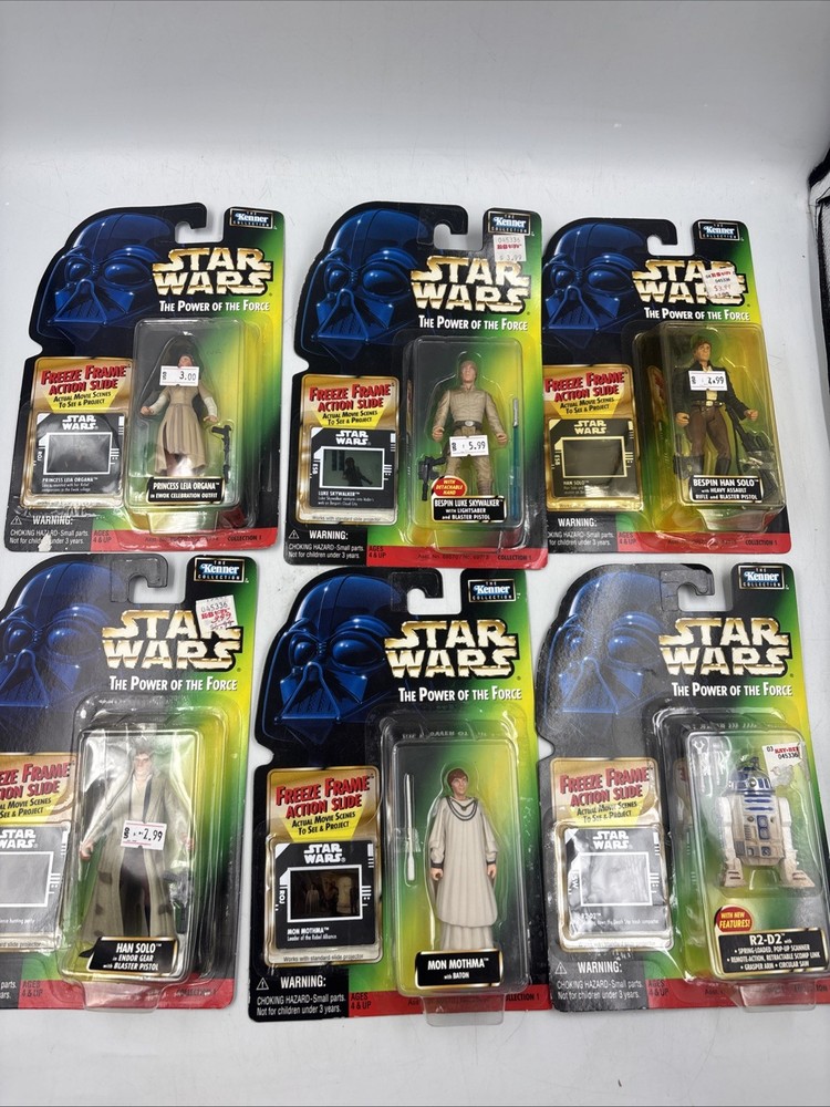 Vintage Kenner Star Wars Power Of The Force Collection 1 Lot Of 6 Figures