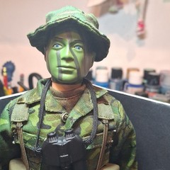 Vietnam War Action Figure w Rifle Backpack Binoculars Knife Canteen Gear 12 inch