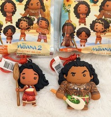 Disney Moana 2 NEW Maui and Moana Clip Blind Bag Figural Key Chain Movie