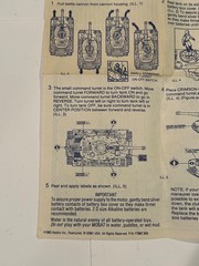 1985 GI JOE Cobra Motorized Crimson Attack Tank Original Blueprints Instrs. CAT