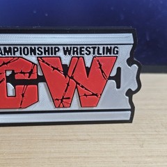 WWE Mattel Red ECW Razor Logo Accessory