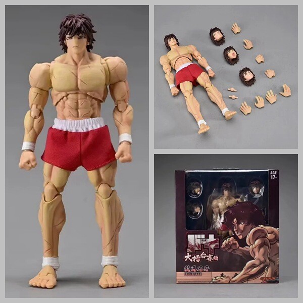 Hanma Baki Action Figure Baki Model Statue Anime Grappler Toy Collect Gift 17cm