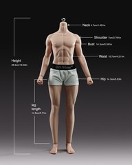 YM YM511M 1/6 Male Bodybuilding Action Figure Body 12in Muscle Soldier Model Toy