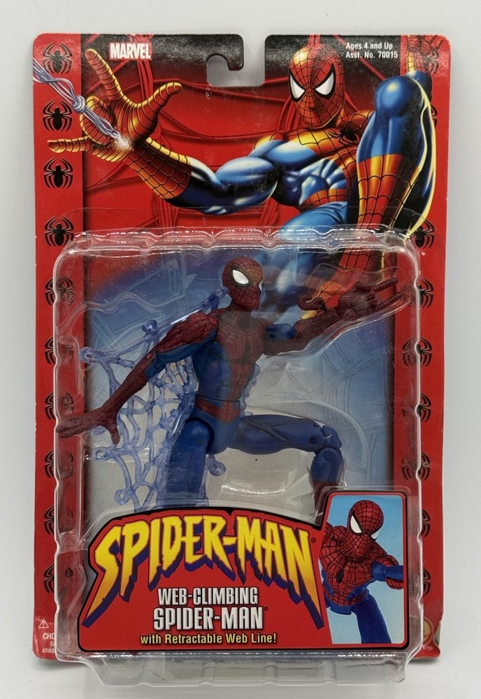 2002 Marvel Spider-Man Web Climbing w/ Retractable Web Line 6″ Figure Toybiz