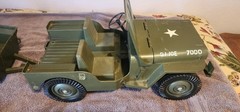 Vintage 1965 Hasbro GI JOE Jeep Combat Set #7000 Cannon, Search Light & Trailer