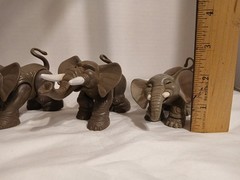 (Lot Of 4)~1995~ F-P Inc. ~Elephant~Hard Gray Rubber Figure (Indonesia)