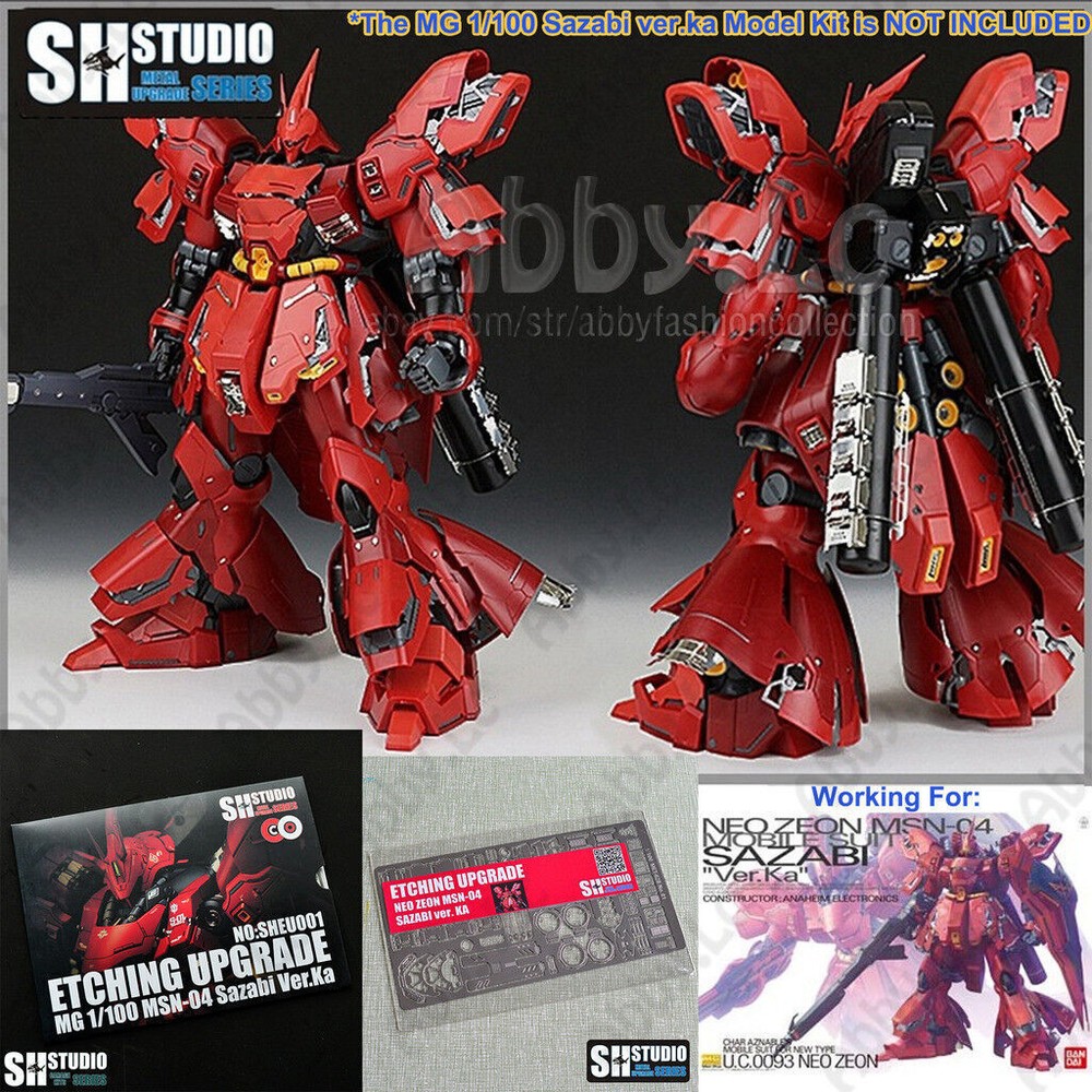 for MG 1/100 Sazabi ver ka Model SH Studio Details Add on Part Etch Sheet MSN-04