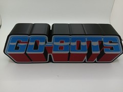 Retro Go Bots logo light box sign display for vintage gobots collection display
