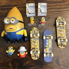 Despicable Me Mixed Lot Minions Toys Figures Fingerboard Mini Skateboards
