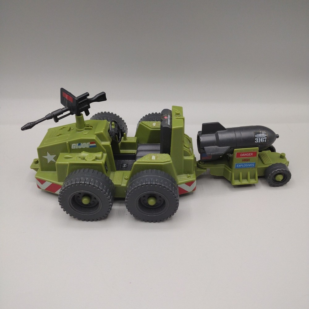 1985 G.I. Joe Weapon Transport Vintage Body, Gun with Bomb Trailer