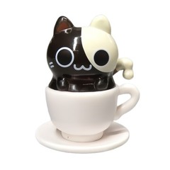 Black Coffee Cat Cup Figure Japan Blind Box Capsule Mystery Ball Toy 1 Random
