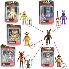 Funko Spring Trap Five Nights At Freddy Bonnie Chica Golden Foxy 5″Action Figure
