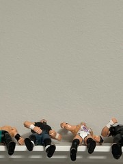 Lot Of 6 Vintage OSFTM 1998-99 Working Wrestling Action Figures See Photos/Video