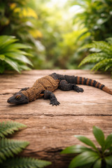 Articulated Komodo Dragon 3D Printed – 12” Reptile Toy Model – Realistic Eyes