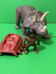 Triceratops & Brin Vintage Definitely Dinosaurs Complete Set 1987 Playskool