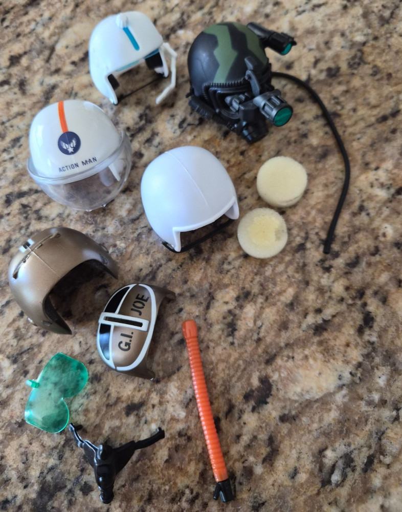 5 Cotswold Collectibles GI Joe 1/6 Pilot Camo White Bike Helmet Lot