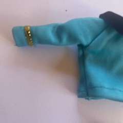 Mego Star Trek: TOS SCIENCE Tunic ( 1 Stripe) w/cuffed Pants (no Delta)