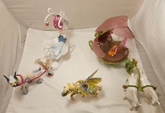 Schleich Bayala Ice Sleigh w/ Ki-Kuki Ice Cat & Elf Carriage w/ Fairies & Horse