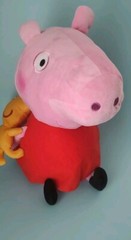 Peppa pig buddy plushie pillow polyester 17 ” soft cozy good condition