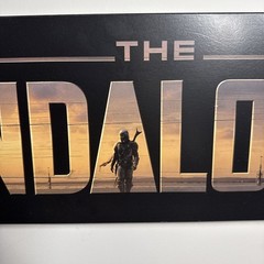 The Mandalorian 3D Printed Art Logo Shelf Wall Sign Star Wars 27 In. X 8 In.